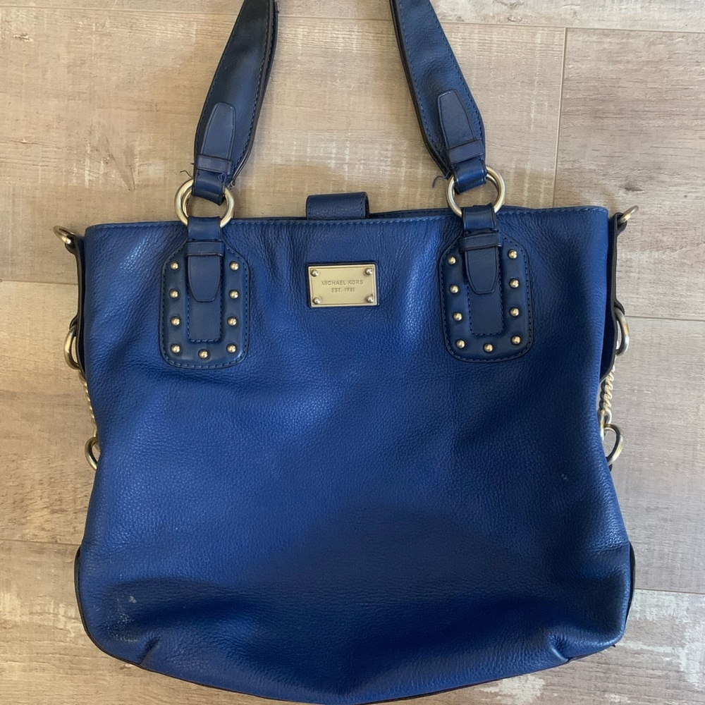 Blue Michael Kors Purse/Bag